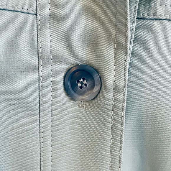 Vintage Light Blue Trench Coat Size 7/8 Grandma Rare Mid-Length The Puget Sound - Picture 4 of 13